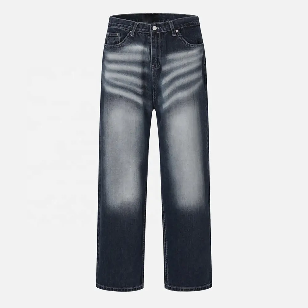 GDTEX Jeans Hersteller Stone Wash Jeans hochwertige Jeans hose weites Bein Jeans Männer