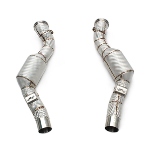 Custom Stainless Steel Downpipe for Maserati Quattroporte GTS V8 3.8T 2013-2016 100/200/300cell <b>Catted</b> Down Exhaust Pipe - Product Image 1