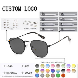 Retro Oval Sunglasses Full Rim Metal Frame Gradient Gray Lenses Unisex Outdoor Fashion <b>Eyewear</b> for Adults - Product Image 2