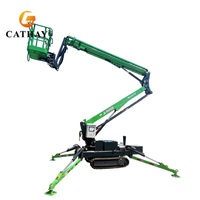 Plateforme de travail en hauteur télescopique hydraulique électrique à chenilles araignées tout-terrain 10-20M
