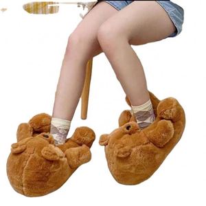Pantuflas de Invierno para Mujer, Diseño de Osito de Peluche, Punta Cerrada, Ligeras, Antideslizantes, con Acolchado Suave y Colores Personalizados - Product Image 1