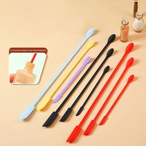 Mini <b>Silicone</b> Spatula, 3 PCS Jar Spatula, Reusable Double-ended Tiny <b>Silicone</b> Spoon for Kitchen and Beauty - Product Image 3