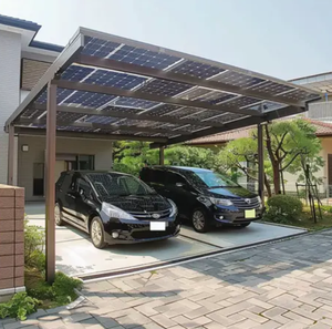 ที่ยึดหลังคารถพลังงานแสงอาทิตย์แบบติดตั้งกลางแจ้งกันน้ำได้ที่จอดรถ<span class=keywords><strong>2</strong></span>คันโครงสร้างรถยนต์ - Product Image 2