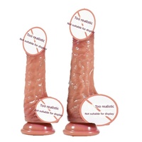 Dildo réaliste en silicone liquide à double couche, texture réaliste, flexible, pour adultes, dildo en silicone pas cher, masturbateurs