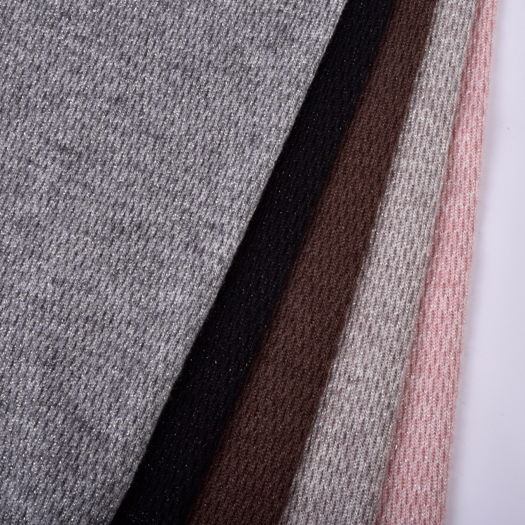 Luxury 46%Rayon 18%Nylon 27%Polytester 9%Filamentary Silver Knitting Fabrics for Clothing