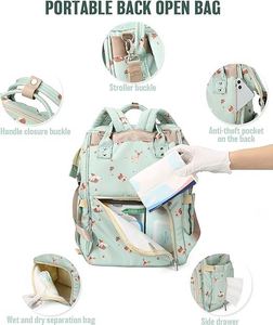 Muestra gratis Bolsa de <span class=keywords><strong>pañales</strong></span> Mochila de gran capacidad Boss Plus Mochila para bebés Bolsa de <span class=keywords><strong>pañales</strong></span> con 19 bolsillos - Product Image 3