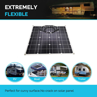 Panneaux solaires monocristallins légers et haute efficacité 200W, module PV flexible ETFE, panneau solaire personnalisé pour toit de caravane
