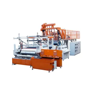 Kecepatan Tinggi Extruder 3 Lapisan Lldpe Cast Stretch Film Machine Harga