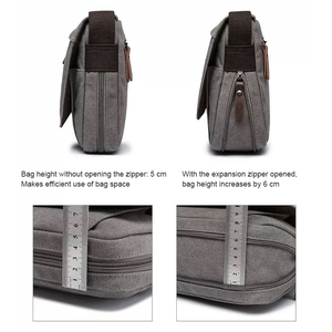 Vải mở rộng Trọng lượng nhẹ sinh viên ngoài trời thường Crossbody Vai Túi du lịch bên túi Messenger Túi cho nam giới phụ nữ - Product Image 4