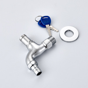 <span class=keywords><strong>Robinet</strong></span> verrouillable en alliage de zinc pour machine à laver à froid unique <span class=keywords><strong>robinet</strong></span> d'eau de lavage à poignée unique avec clé de verrouillage <span class=keywords><strong>robinet</strong></span> antivol extérieur - Product Image 3