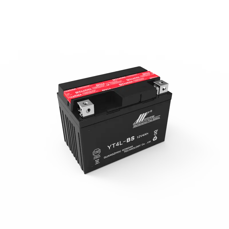 Veilig Gemakkelijk Gebruik YT4L-BS 12V4Ah Droog Opgeladen Lood-zuur Gratis Onderhoud Motorfiets Batterij