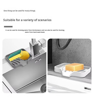 Support de Savon en Silicone Souple Personnalisable avec Drainage Intégré pour Évier, Douche, Salle de Bain et Cuisine