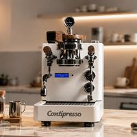 Machine à café expresso professionnelle avec contrôleur PID, pompe rotative, système à double chaudière saturée à groupe unique