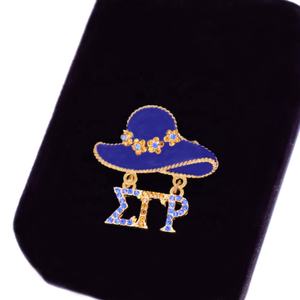 Azul Esmalte Chapéu Pinos Jóias Carta Grega Fraternidade Sigma Gamma Rho Cap Broche Jóias Por Atacado - Product Image 5