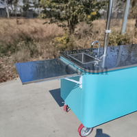 Kiosque mobile pliable de chariot de boisson d'affichage de nourriture de table de dessert de partie avec l'évier