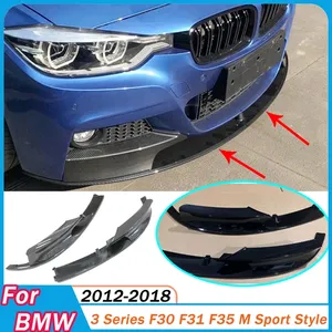 สำหรับรถยนต์ BMW ซีรีส์ 3 รุ่น F30 F31 F35 ปี 2012-2018 M Sport ชุดแต่งกันชนหน้า สปอยเลอร์ ลิปดิฟฟิวเซอร์ ฝาครอบป้องกัน ชุดแต่งภายนอก - Product Image 1