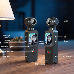 Kamera Digital 270 Derajat Lensa Saku Anti-goyang Vlogging 5K Olahraga CMOS Layar 1.69" Remote untuk Bepergian - Product Image 4