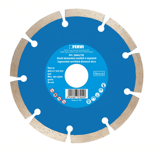 Disque diamanté segmenté ventilé Fervi 115 mm pour la découpe du béton - Product Image 2