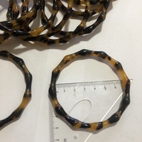 Bracelet acrylique en acétate de cellulose écaille de tortue brune pour femme