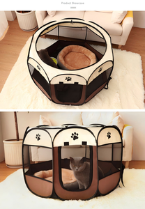 Cuccia Rimovibile per Cani e Gatti, Gabbia Semicircolare Lavabile, Recinto Impermeabile e Traspirante in Tessuto Oxford Resistente ai Cani, Tenda per Animali Domestici - Product Image 5