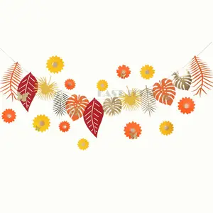 EASTTERN party party supplies Thanksgiving wall decoration paper leaves ,butterflies and flower for party decoration backdrop