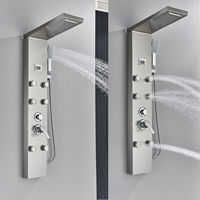 Panneau de douche en acier inoxydable système de tour pluie et cascade Massage Jet pulvérisateur robinet robinet de douche