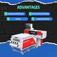 Untuk Printer DTF Eco Tinta Pigmen Otomatis dengan Head I3200 untuk Transfer Kaos, Film PET 60cm Tanpa Bubuk