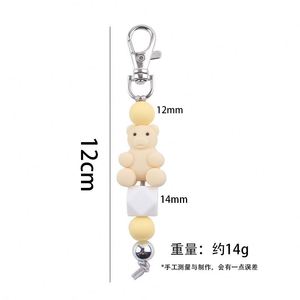 Fast Shipping Metal Silicone Bear Keychain Girls Cute Gummy Bear Keyring Bag Charms Purse Accessories Small MOQ Fast Delivery - Product Image 5