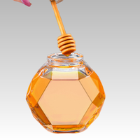 Pot en verre pour miel, design innovant, pot en verre sphérique
