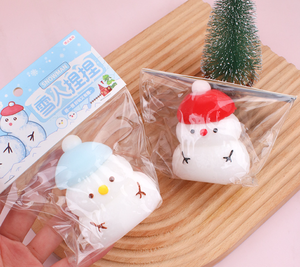 Juguetes Sensoriales de Navidad, Muñeco de Nieve Kawaii, Squishy de PVC para Apretar y Aliviar el Estrés, para Niños y Niñas - Product Image 6