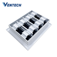 Diffuseur linéaire réglable en aluminium à 4 fentes pour conduits d'air conditionné Ventech