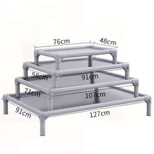 Lit pour chien robuste et facile à nettoyer pour l'élevage vétérinaire, fournitures professionnelles pour chenil commercial, lit surélevé en maille PVC pour chenil - Product Image 2
