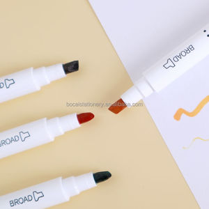 Rotuladores de pincel plano de doble punta de tinta permanente personalizables Juego de rotuladores de doble pincel para dibujo en papel - Product Image 6