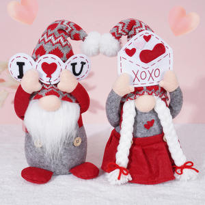 Gesichtslose Gnome-Plüschpuppe Buffalo-Platte nordische Gnome-Land-Gottespuppe Halloween Weihnachten Valentinsgeschenke Valentinstag Dekor - Product Image 4