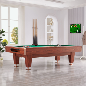 Table de <span class=keywords><strong>billard</strong></span> BOJUE Nine Ball Maxima8 personnalisable, usage commercial en intérieur, 9 pieds, table de <span class=keywords><strong>billard</strong></span> durable, pieds en bois massif, poches en cuir - Product Image 1