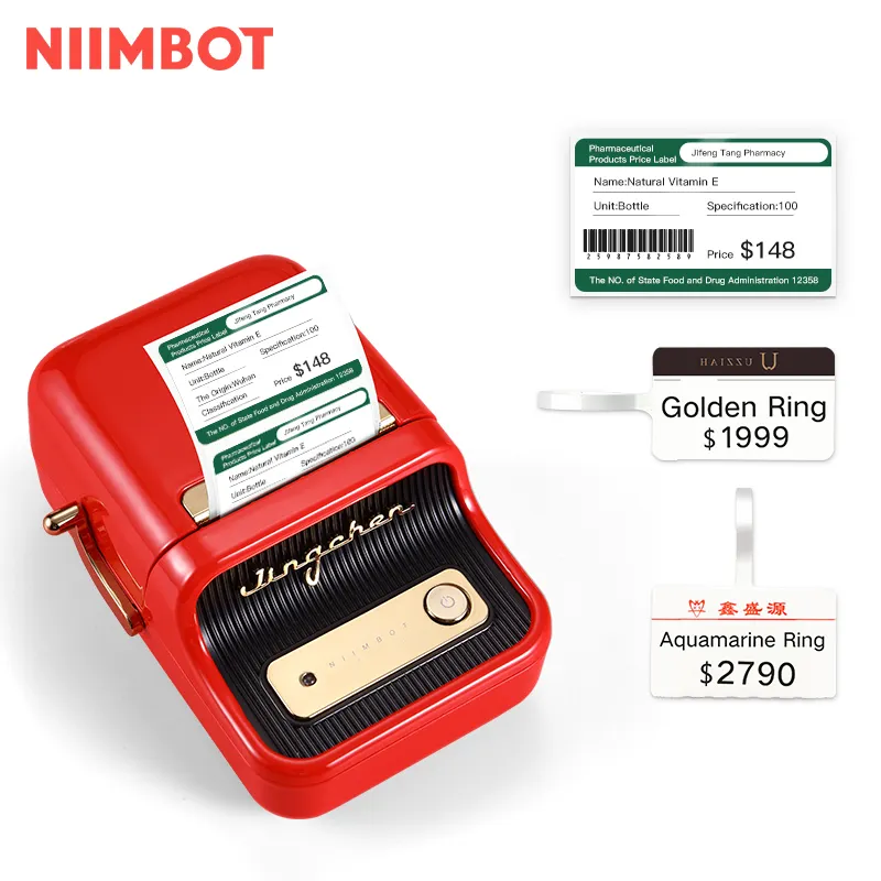 NiiMbot-Impresora térmica portátil para teléfono móvil, dispositivo de impresión sin tinta, IOS, B21
