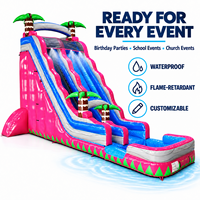 Toboggan aquatique gonflable géant commercial pour événements en plein air et location