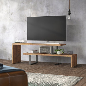 Kainice-Soporte de pared <span class=keywords><strong>para</strong></span> <span class=keywords><strong>TV</strong></span> de esquina de madera y metal giratorio de 180 grados, estante de almacenamiento extensible de 75 pulgadas <span class=keywords><strong>para</strong></span> dormitorio y sala de estar - Product Image 3