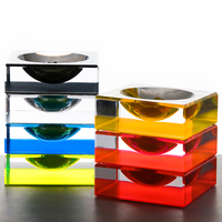 Plexiglas coloré personnalisé, décoration pour la maison, plateau pour collations, bol à bonbons en acrylique