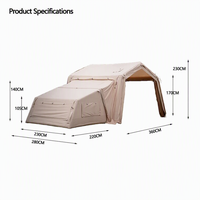 Tente de glamping de luxe gonflable, matériau occultant ignifuge, ouverture instantanée, durable