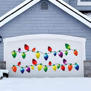 Luces Navideñas Populares Transfronterizas, Bombilla de Luz de Panal Reflectante Colorida, Imán para Puerta de Garaje, Cable Magnético, Atractivo Navideño - Product Image 1