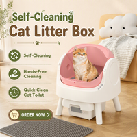 AutoScooper 11 Bac à litière intelligent pour chat beige rose grande capacité contrôle des odeurs nettoyage facile design automatique mains libres multi-chats