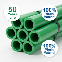 Tuyau PPR PN25 S2.5 20-63mm en polypropylène copolymère aléatoire pour l'alimentation en eau chaude résidentielle