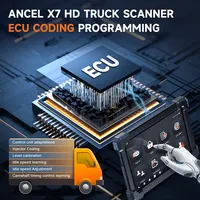 ANCEL X7 HD 24V Herramienta de Diagnóstico para Camiones Pesados, Lector de Códigos de Todos los Sistemas, Más de 40 Funciones de Reinicio, Codificación de ECU, Escáner OBD2 de 10'' para Camiones Diésel