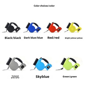 Fabricant vente en gros laisse pour chien 3 en 1 en plastique nylon avec lumière LED laisse rétractable automatique pour chien avec sac à crottes léger - Product Image 4