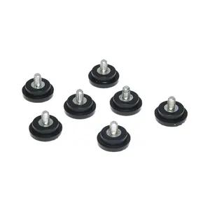 Anti Vibration Rubber Mount Threaded Furniture Glide Leveling Feet Leg Pads