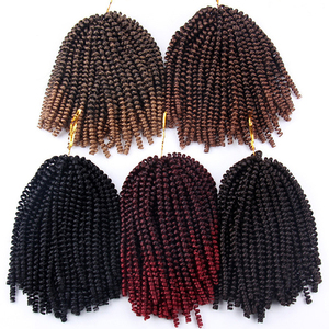 Crochet tóc mở rộng 8inch 12inch nubian mùa xuân Xoắn bom Xoắn Tóc mở rộng Châu Phi bện tóc mùa xuân Xoắn - Product Image 4
