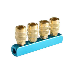 Répartiteur <span class=keywords><strong>de</strong></span> flux en laiton <span class=keywords><strong>de</strong></span> style américain 2 <span class=keywords><strong>3</strong></span> 4 5 <span class=keywords><strong>voies</strong></span> Raccords <span class=keywords><strong>de</strong></span> tuyauterie pneumatiques Collecteurs pour compresseur d'air - Product Image 3