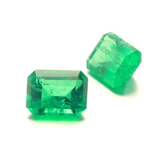 Starsgem colombia emerald with inclusion 4*6mm emerald cut lab colombia emerald