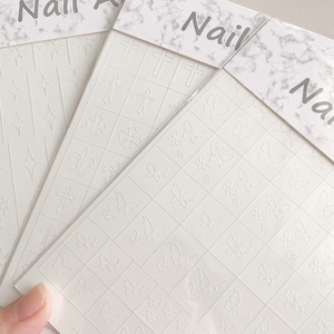 Nuevo Adhesivo Transparente para Uñas con Diseño de Estrella, Corazón, Mariposa y Lazo, para Pintar con Spray - Product Image 1